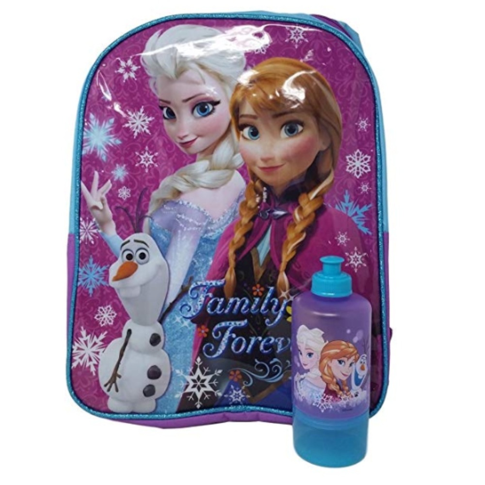 Disney Frozen Backpack and Water Bottle Bundle